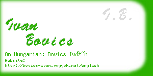 ivan bovics business card